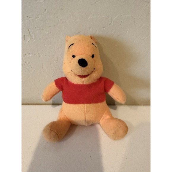 Disney Other - Disney Baby Winnie The Pooh Plush 9" 2003 Kids II Classic Red Shirt